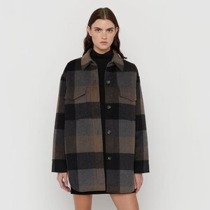 NWT Oak + Fort Plaid Wool Blend Shacket